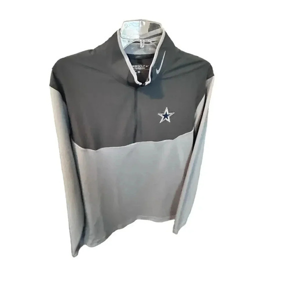 Nike Golf DriFIT Dallas Cowboys Men's Gray Long Sleeves Football NFL Size Medium - Picture 2 of 5
